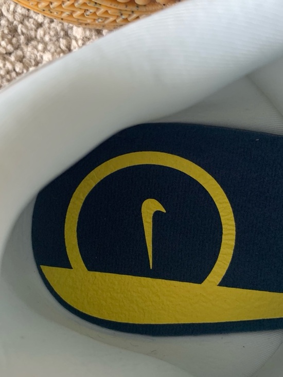 Nike White, Blue & Yellow Indoor Soccer Shoes main image 3